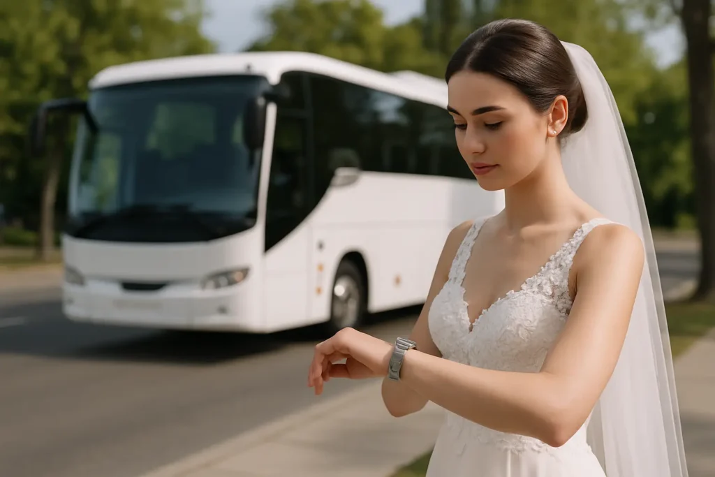 Horarios del transporte de invitados en boda