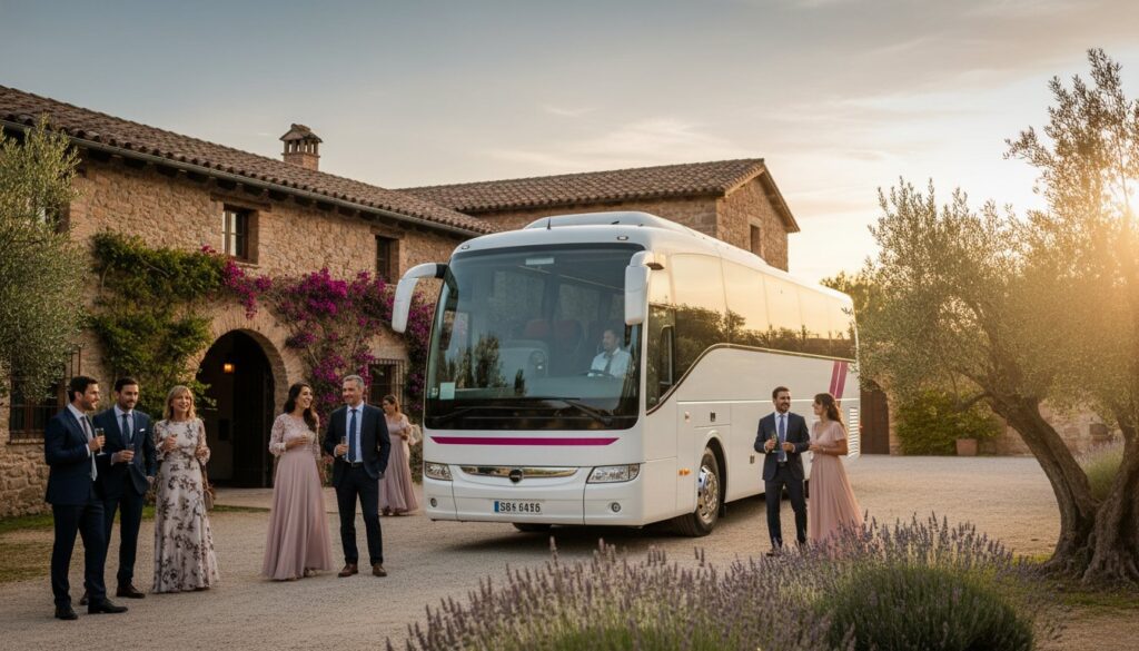 Autobús para bodas en Madrid: Guía completa de alquiler y logística 2026