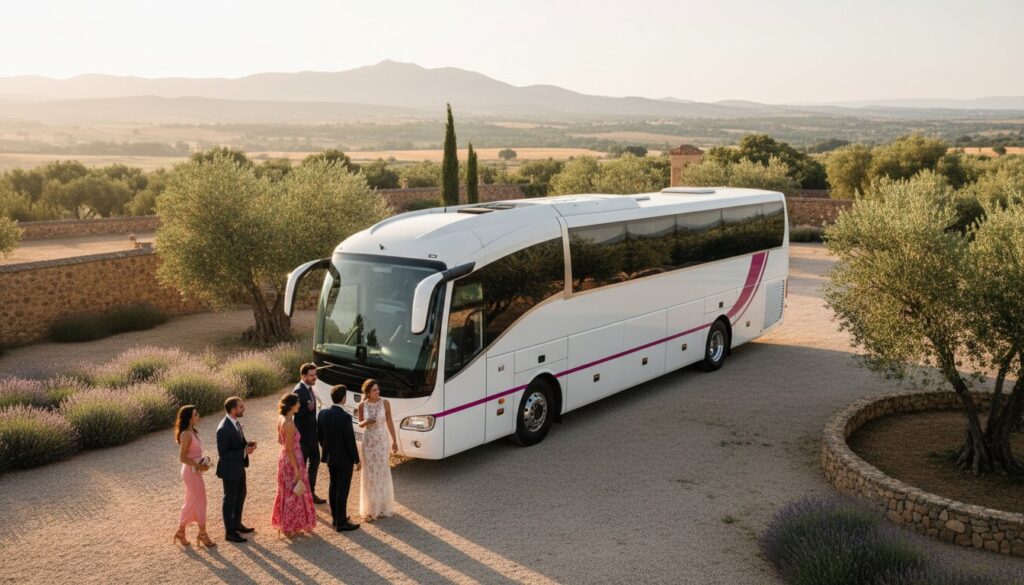 Guía de Autobús para Boda en Finca cerca de Madrid: Logística y Consejos 2026