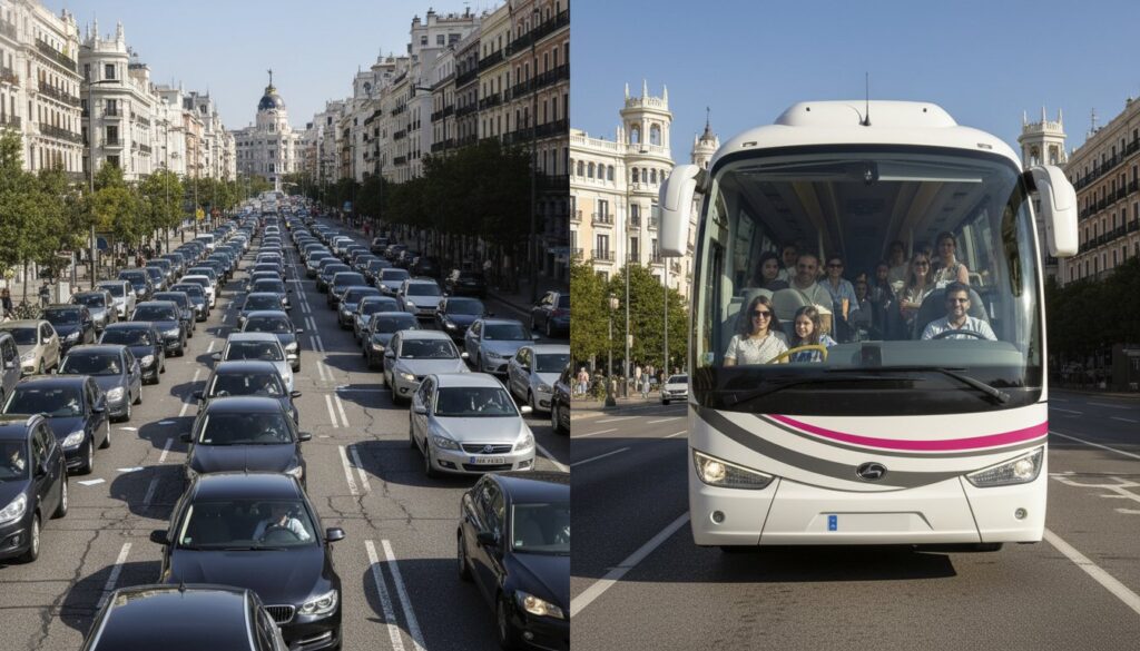 Ventajas de un autobús privado frente a coches particulares: Guía de eficiencia y confort 2026