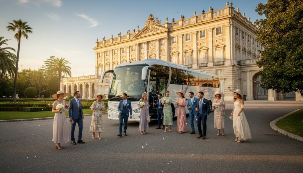 Transporte para bodas en Aranjuez desde Madrid: Guía Logística 2026