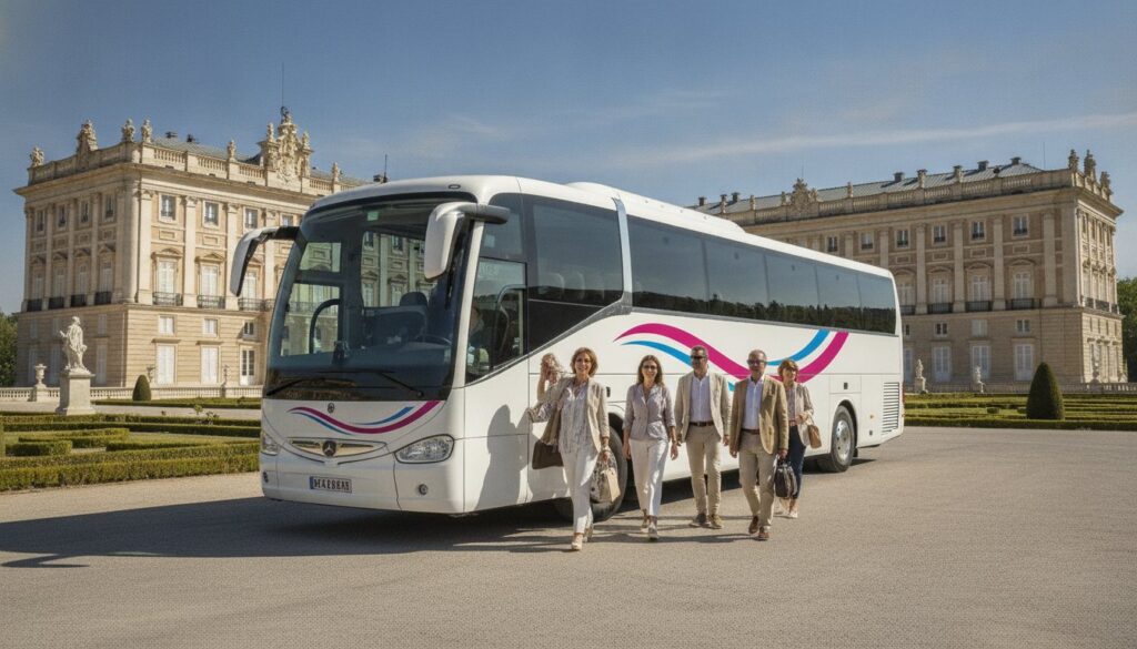 Alquiler de autobús para visita a la Granja de San Ildefonso: Guía completa 2026