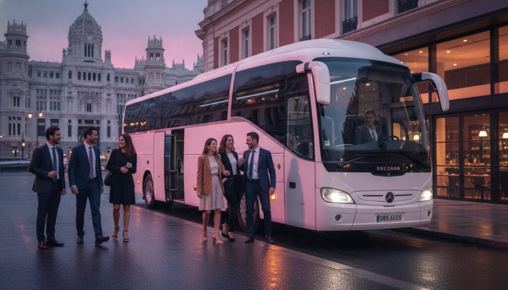 Traslados para cenas de empresa en Madrid 2026: Guía logística y de alquiler