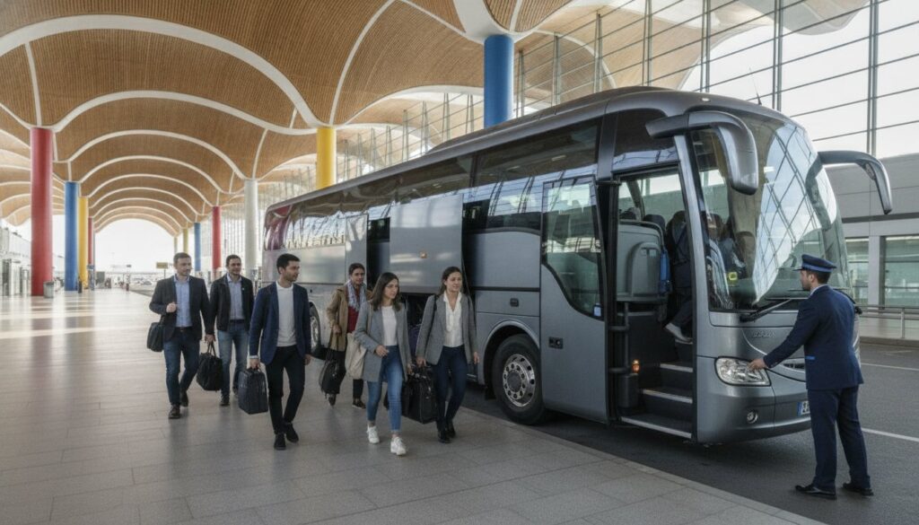 Transfer para grupos en el Aeropuerto de Madrid: Guía Completa 2026