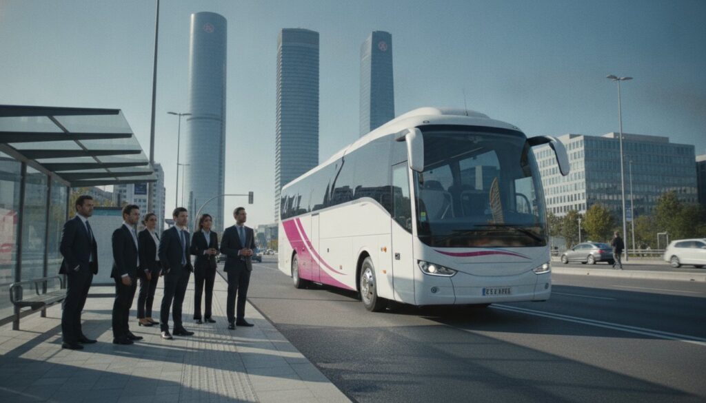 Transporte de empleados para empresas en Madrid: Guía de movilidad corporativa 2026