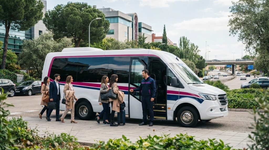 Alquiler de microbús en Las Rozas de Madrid: Guía de transporte privado 2026