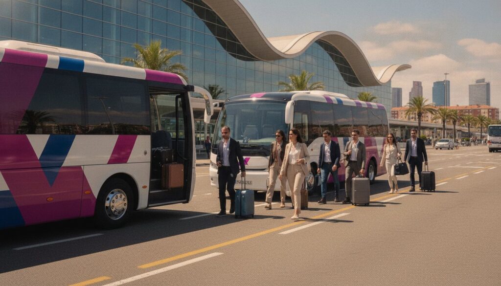 Como ir de Barajas al centro en grupo: precios y vehiculos de Torres Bus